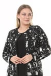 Büyük Beden 3904 Siyah Ceket+Bluz Takım