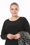 Büyük Beden 3910 Siyah Ceket+Bluz Abiye Takım