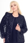 Büyük Beden 3921 Lacivert Ceket+Bluz Takım