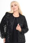 Büyük Beden 3921 Siyah Ceket+Bluz Takım