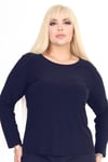 Büyük Beden 3944 Lacivert Ceket+Bluz Takım