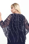  Büyük Beden 4003 Lacivert Bluz+Bady İkili Takım