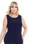  Büyük Beden 4003 Lacivert Bluz+Bady İkili Takım