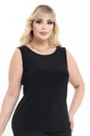  Büyük Beden 4003 Siyah Bluz+Bady İkili Takım