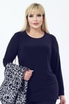 Büyük Beden 4054 Lacivert Ceket+Bluz Takım