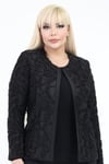 Büyük Beden 4064 Siyah Ceket+Bluz Takım