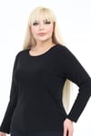 Büyük Beden 4065 Siyah Ceket+Bluz Takım