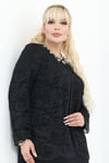 Büyük Beden 4068 Siyah Ceket+Bluz Takım