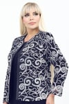 Büyük Beden 4072 Lacivert Ceket+Bluz Takım