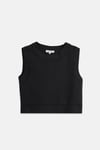 %100 KETEN BİYELİ CROP SİYAH
