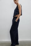 DOKUMA MİNİ YELEK LACİVERT