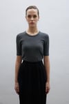 ÖRME KISA KOL TSHİRT ANTRASİT