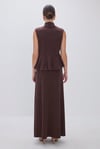 PEPLUM DETAYLI ÖRME TAKIM ACI KAHVE