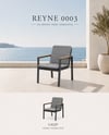 Bahçe MobilyalarıReyne Yemek Sandalyesi 60x66x86 cm, Teak Kollu Antrasit Alüminyum