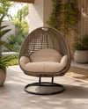 Bahçe MobilyalarıSalıncak Sandalye 2 Kişi Demir Gövde/Minder/Pe Rattan Örgü 120x120x200CM