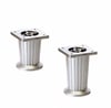 Dolap AksamlarıPlastik Çizgili Konik Ayak Mat Krom /Krom Bingolu