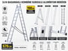 MerdivenlerMerdiven 2x14 Basamaklı Kombine Sürgülü Alüminyum (676 cm)