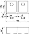 Tek GözElleci Çelik Evye Tek Göz Damlalıksız Square Satin 78X44