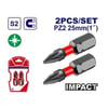 Tornavida Yıldız UçEmtop Darbeli Vidalama Bits Ucu PZ2 - 25 MM (Pk 2 Ad)