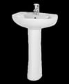 VitrifiyeAkgün Lavabo Oval 40X50 + Kolon Ayak
