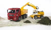 Bruder MAN Damperli Kamyon & Liebherr Ekskavatör 02751