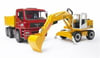 Bruder MAN Damperli Kamyon & Liebherr Ekskavatör 02751