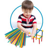 Süper Bambu Çubuklar 200 Parça Lego Sticks Kes Birleştir Oluştur
