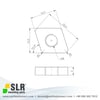 SLR M8 15x24mm Paslanmaz Baklava Somun