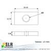 SLR Paslanmaz Dikdörtgen Somun M8-24x12,70x3,80