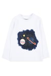 230901011 Erkek Uzay Uzun Kol T-Shirt Beyaz