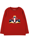 2410400910 Erkek Çocuk Yarış Arabası Uzun Kol T-Shirt Kırmızı