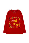 24SS0455 Romantic Autumn Pamuklu Uzun Kol T-Shirt Kırmızı