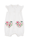 24SS10006 Kalpli Kısa Şortlu Tulum Ekru