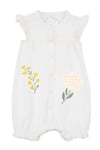 Mavipink 25410001 Kız Bebek Çiçekli Fırfırlı Kısa Şort Tulum 