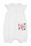 Mavipink 25410003 Kız Bebek Pembe Çiçekli Fırfırlı Kısa Şort Tulum 