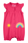 Mavipink 25410008 Kız Bebek Gökkuşağı Fuşya Renk Fırfırlı Kısa Şort Tulum 