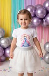 Mavipink 2620902 Kız Bebek 1-3 Yaş Prenses Tişörtlü Simli Etekli Takım