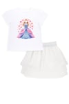 Mavipink 2620902 Kız Bebek 1-3 Yaş Prenses Tişörtlü Simli Etekli Takım