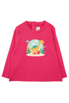 Mavipink 2641705 Kız Bebek Dinozor Baskılı T-Shirt ve Kadife Alt 2'li Takım
