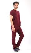 Erkek Scrubs Premium-Bordo