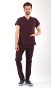 Erkek Scrubs Premium-Mürdüm Renk