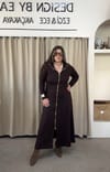 5082-Kahve Fermuarlı Elbise