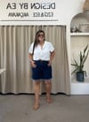 5210-Katlamalı Paça Denim Şort