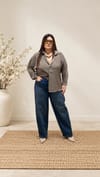 5815- Taş Detaylı Baggy Jean