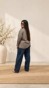 5815- Taş Detaylı Baggy Jean