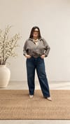 5815- Taş Detaylı Baggy Jean