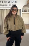 9804- Olive Bomber Ceket