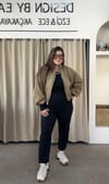 9804- Olive Bomber Ceket