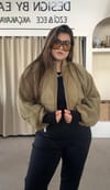 9804- Olive Bomber Ceket