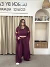 992-Burgundy Üçlü Ceketli Takım